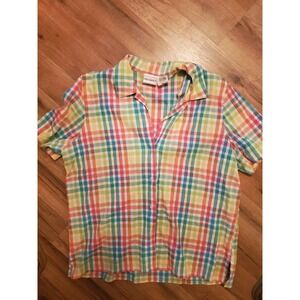 Vintage Napa Valley unisex Xl plaid Colorful Button Up Shirt